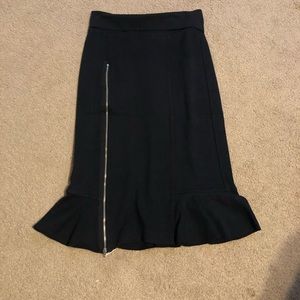 Hardtail black skirt straight with flare at bottom